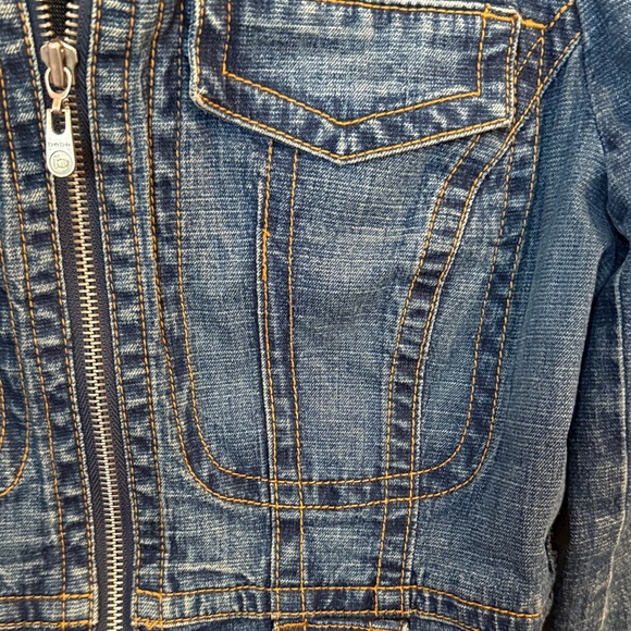 Bebe Dark Blue Jean Jacket - Picture 3 of 8